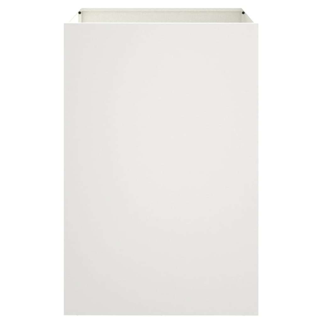 vidaXL Planter White 52x48x75 cm Steel 4