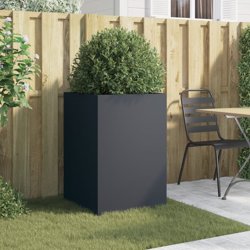 vidaXL Planter Anthracite 52x48x75 cm Steel 3