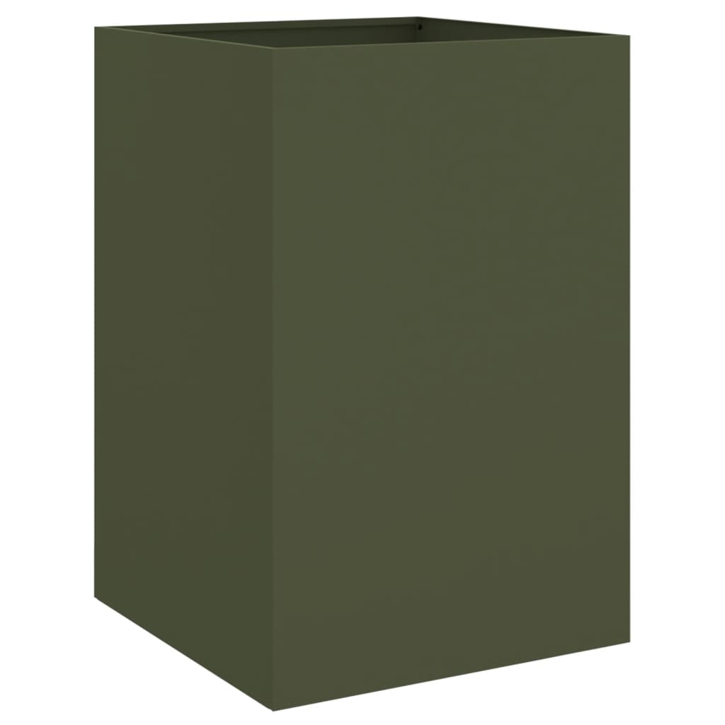 vidaXL Planter Olive Green 52x48x75 cm Steel 2