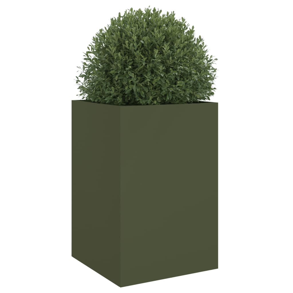 vidaXL Planter Olive Green 52x48x75 cm Steel 4