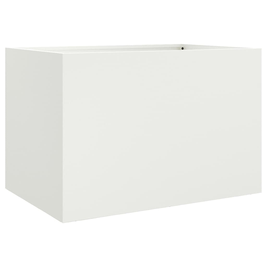 vidaXL Planter White 62x47x46 cm Steel 2