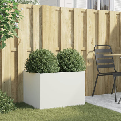 vidaXL Planter White 62x47x46 cm Steel 3