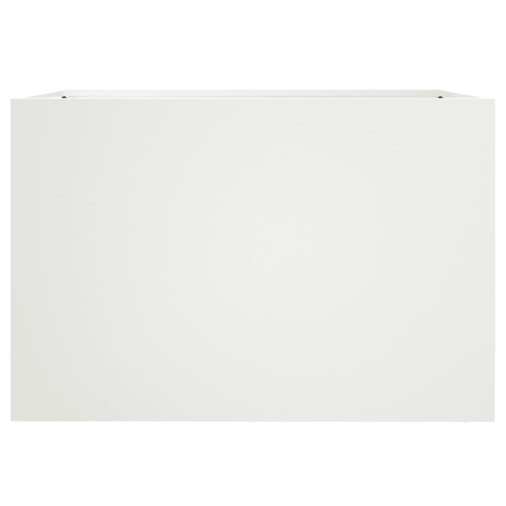 vidaXL Planter White 62x47x46 cm Steel 4