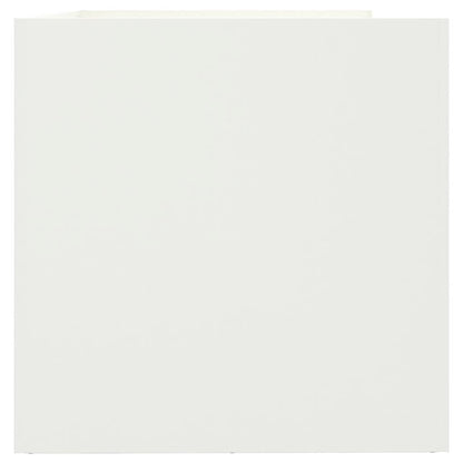 vidaXL Planter White 62x47x46 cm Steel 6