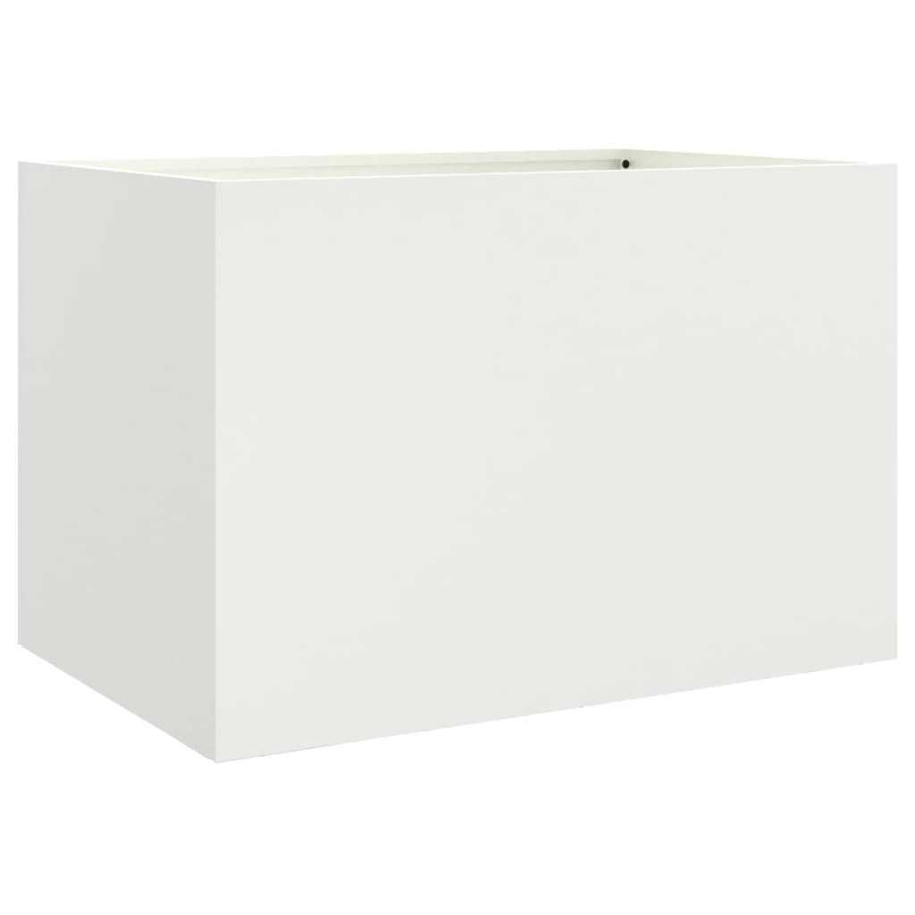 vidaXL Planter White 62x47x46 cm Steel 5
