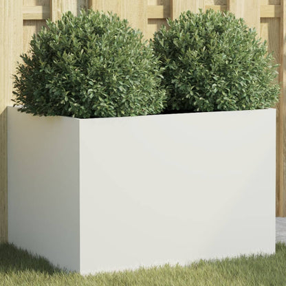 vidaXL Planter White 62x47x46 cm Steel 1