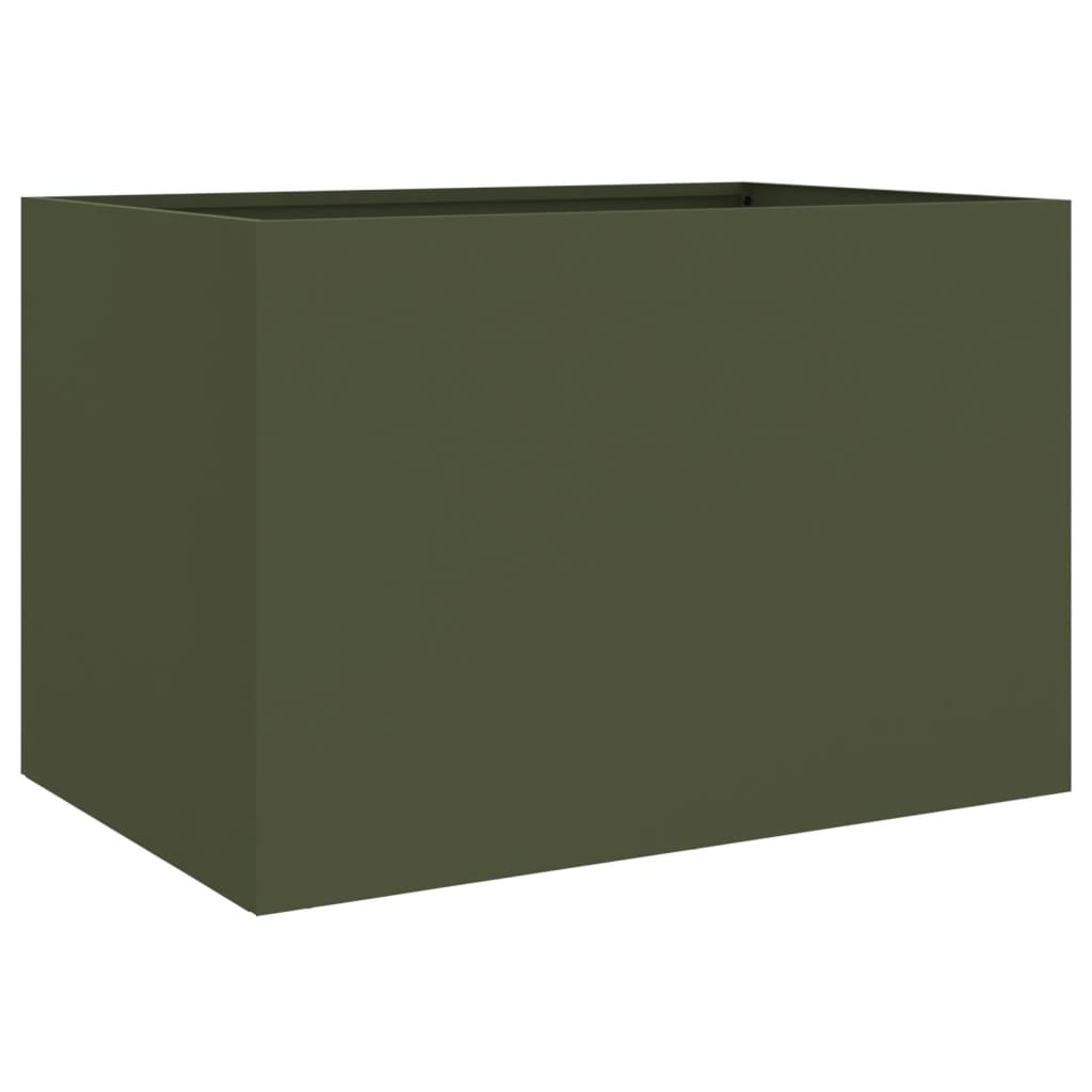 vidaXL Planter Olive Green 62x47x46 cm Steel 2