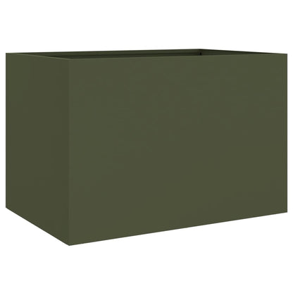 vidaXL Planter Olive Green 62x47x46 cm Steel 2