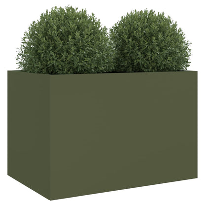 vidaXL Planter Olive Green 62x47x46 cm Steel 4