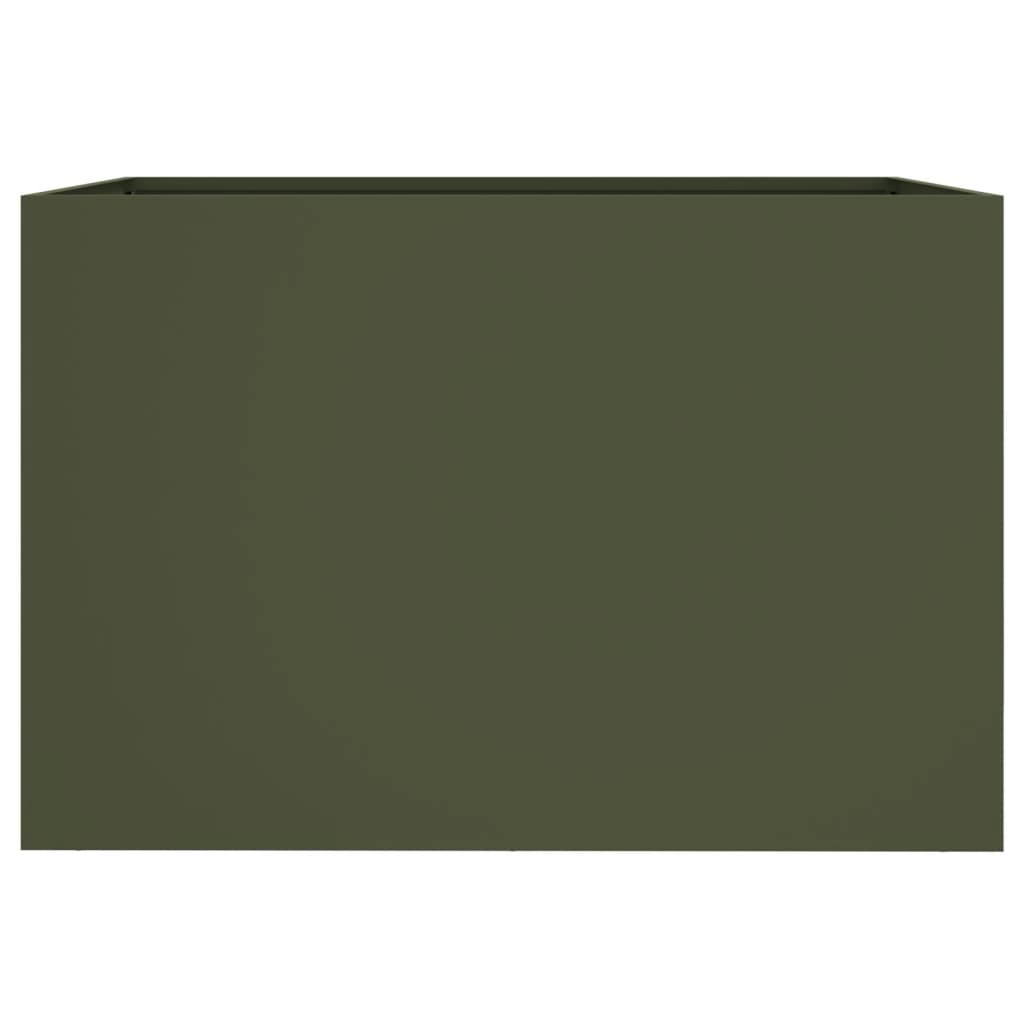 vidaXL Planter Olive Green 62x47x46 cm Steel 5