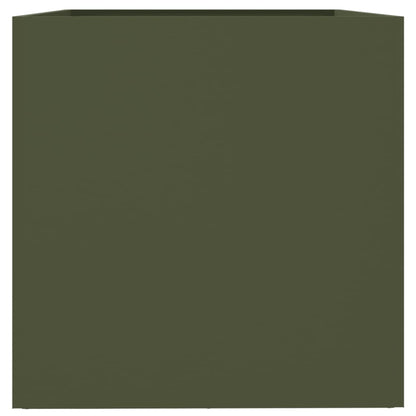 vidaXL Planter Olive Green 62x47x46 cm Steel 6