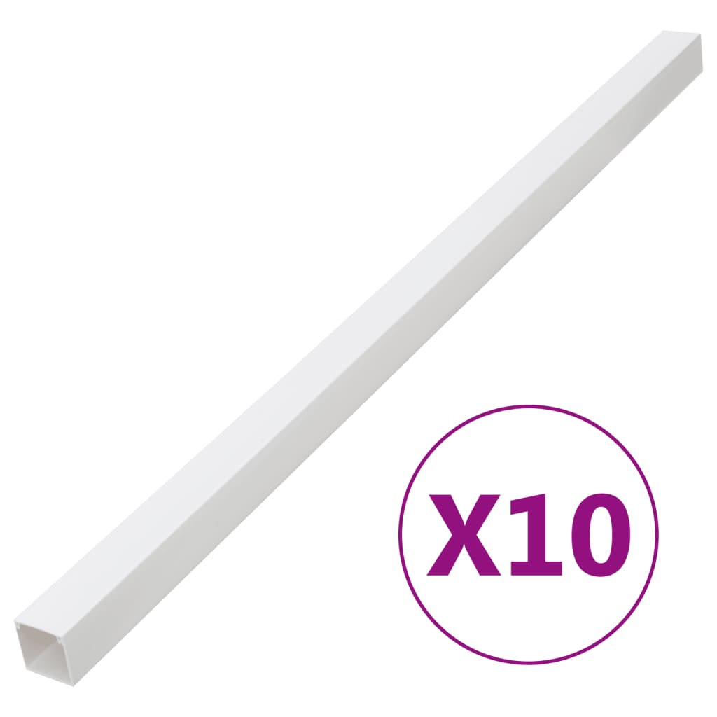 vidaXL Cable Trunking 60x60 mm 10 m PVC 1