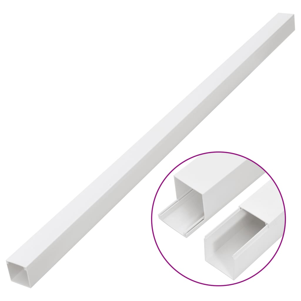 vidaXL Cable Trunking 60x60 mm 10 m PVC 3