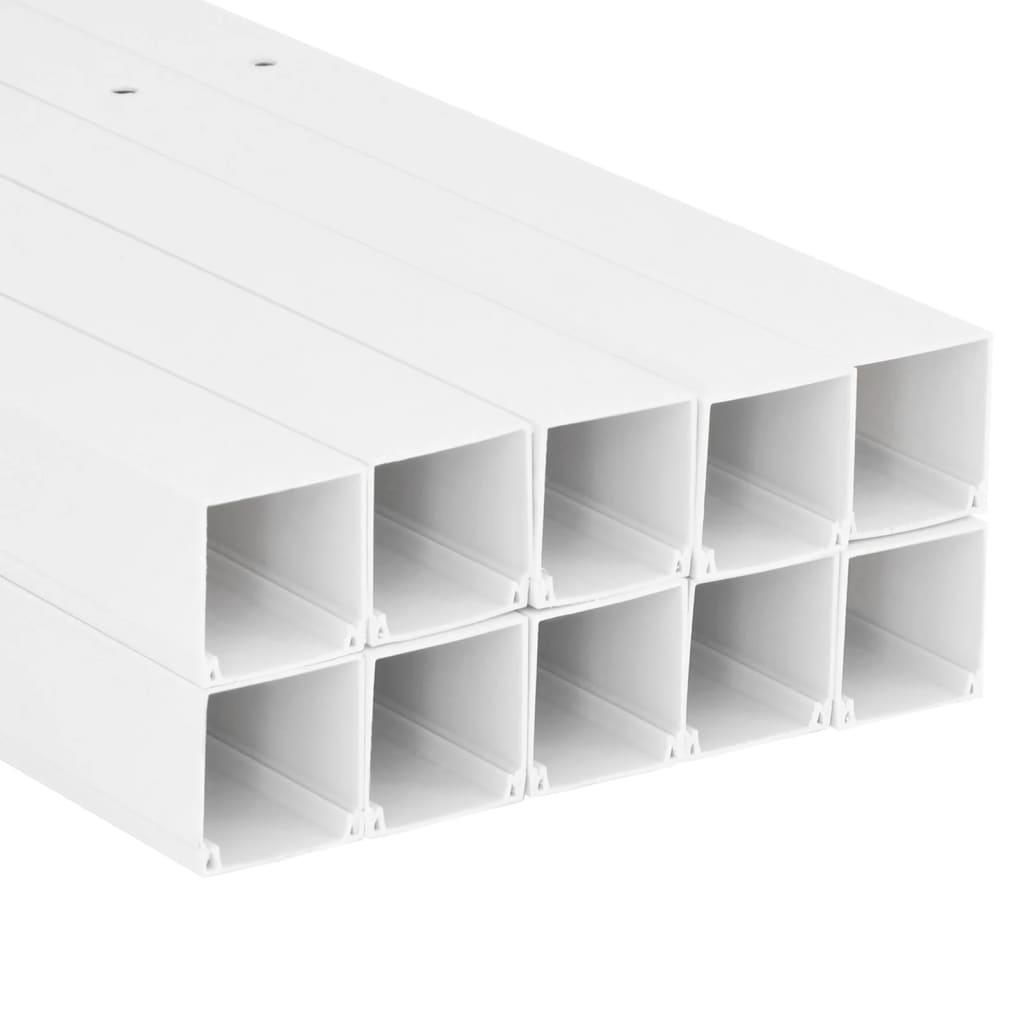 vidaXL Cable Trunking 60x60 mm 10 m PVC 5