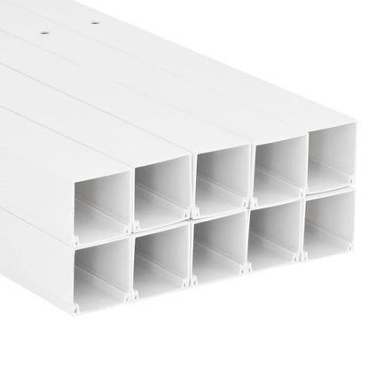 vidaXL Cable Trunking 60x60 mm 10 m PVC 5