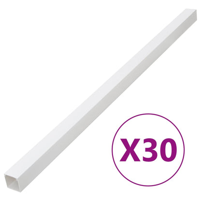 vidaXL Cable Trunking PVC Screwable 50 x 25 mm – 150 x 50 mm