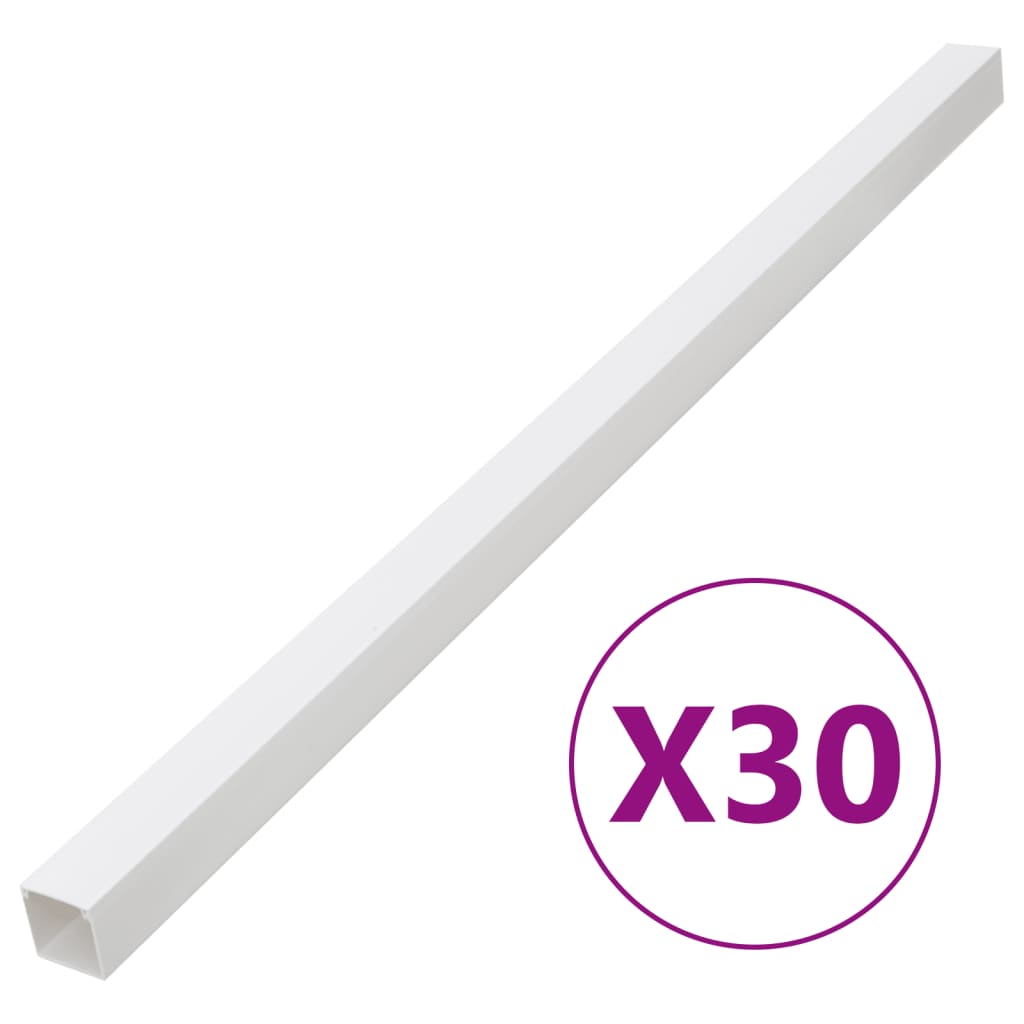 vidaXL Cable Trunking PVC Screwable 50 x 25 mm – 150 x 50 mm