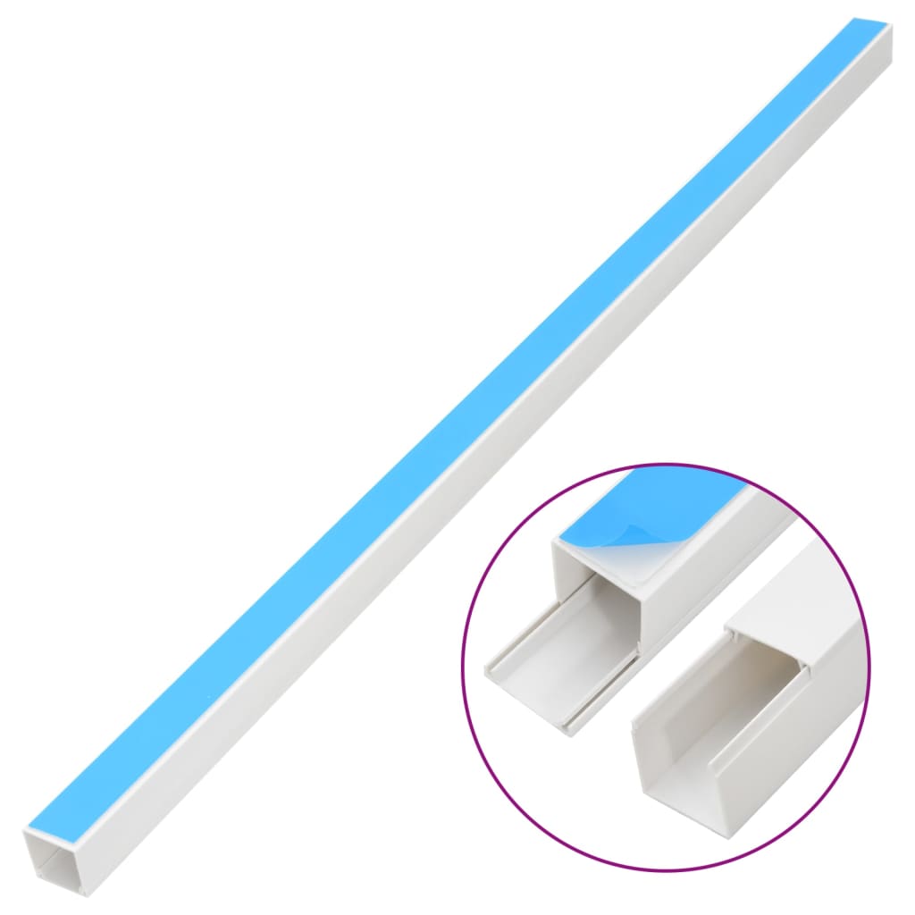 vidaXL Cable Trunking Self-Adhesive 40x25 mm 30 m PVC 3