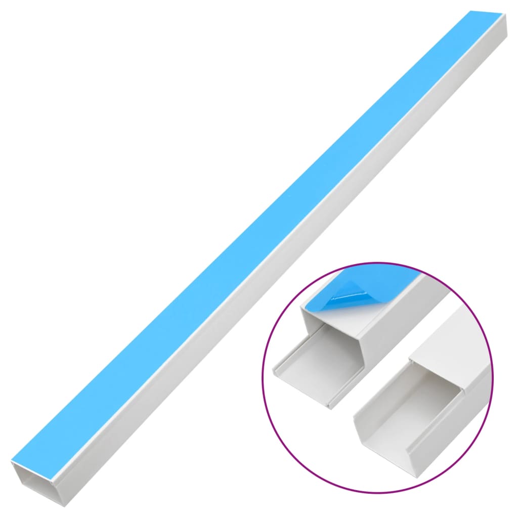 vidaXL Cable Trunking Self-Adhesive 50x25 mm 30 m PVC 3