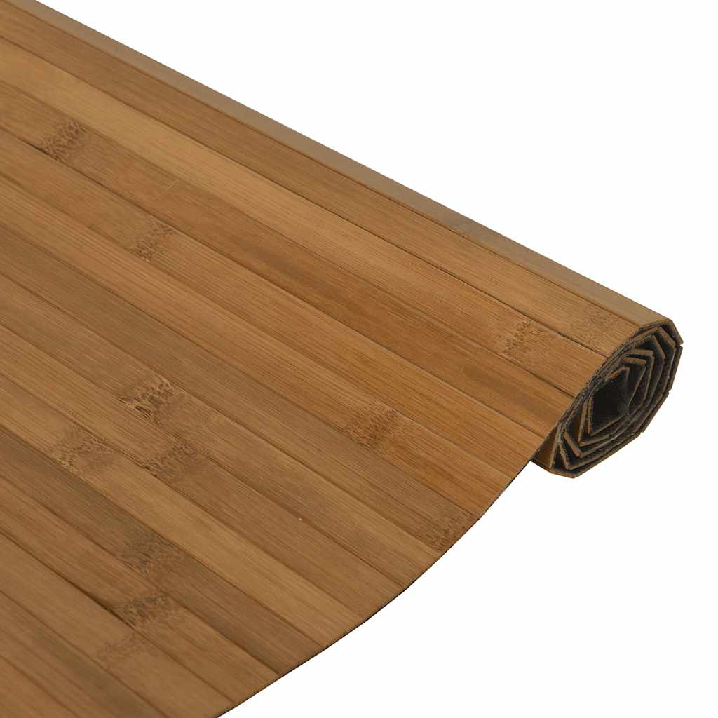 vidaXL Rug Rectangular Brown 100x400 cm Bamboo 4