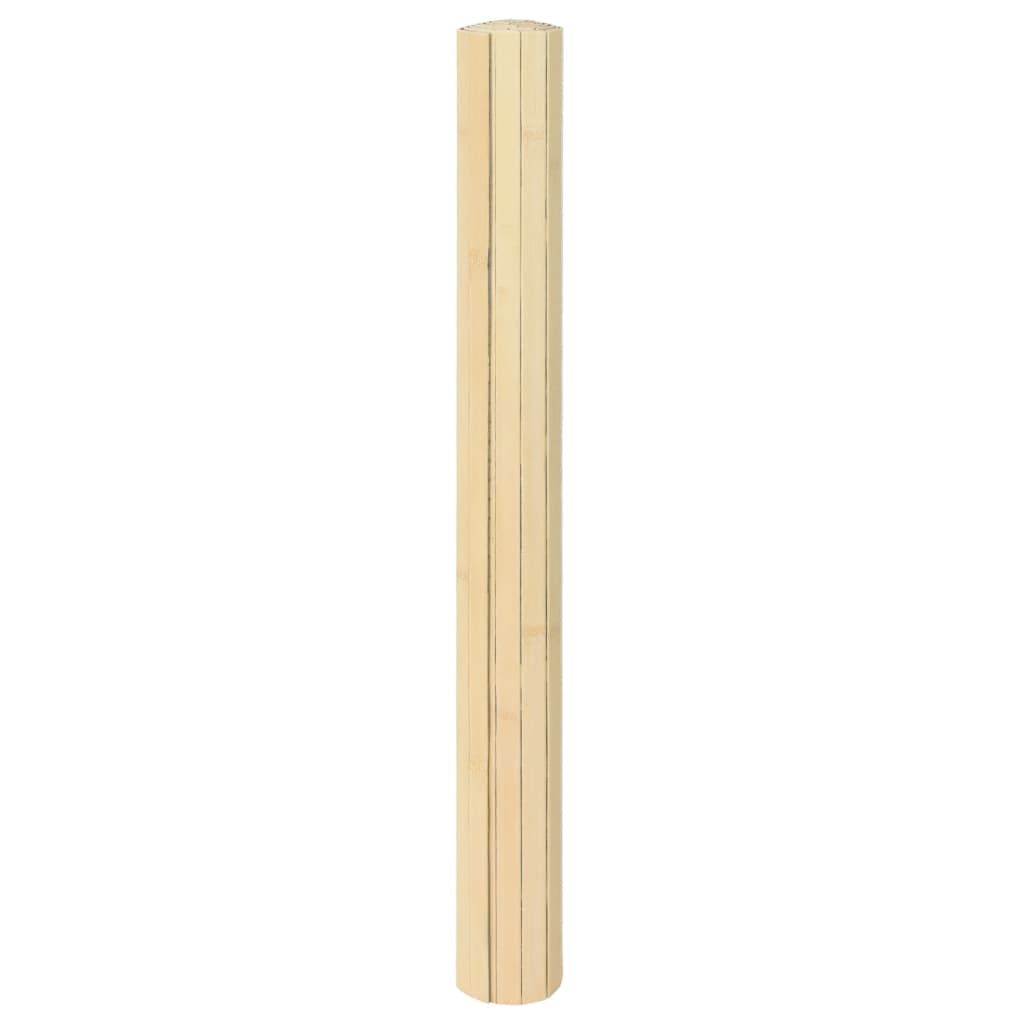 vidaXL Rug Rectangular Light Nature 100x400 cm Bamboo 3