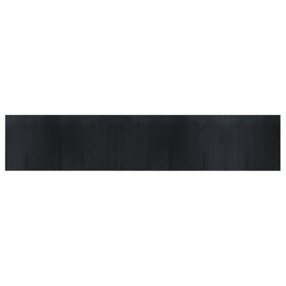 vidaXL Rug Rectangular Black 100x500 cm Bamboo 2