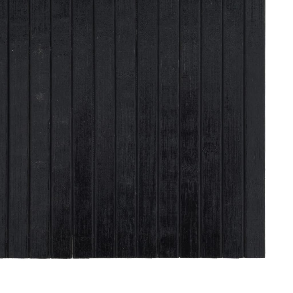 vidaXL Rug Rectangular Black 100x500 cm Bamboo 6