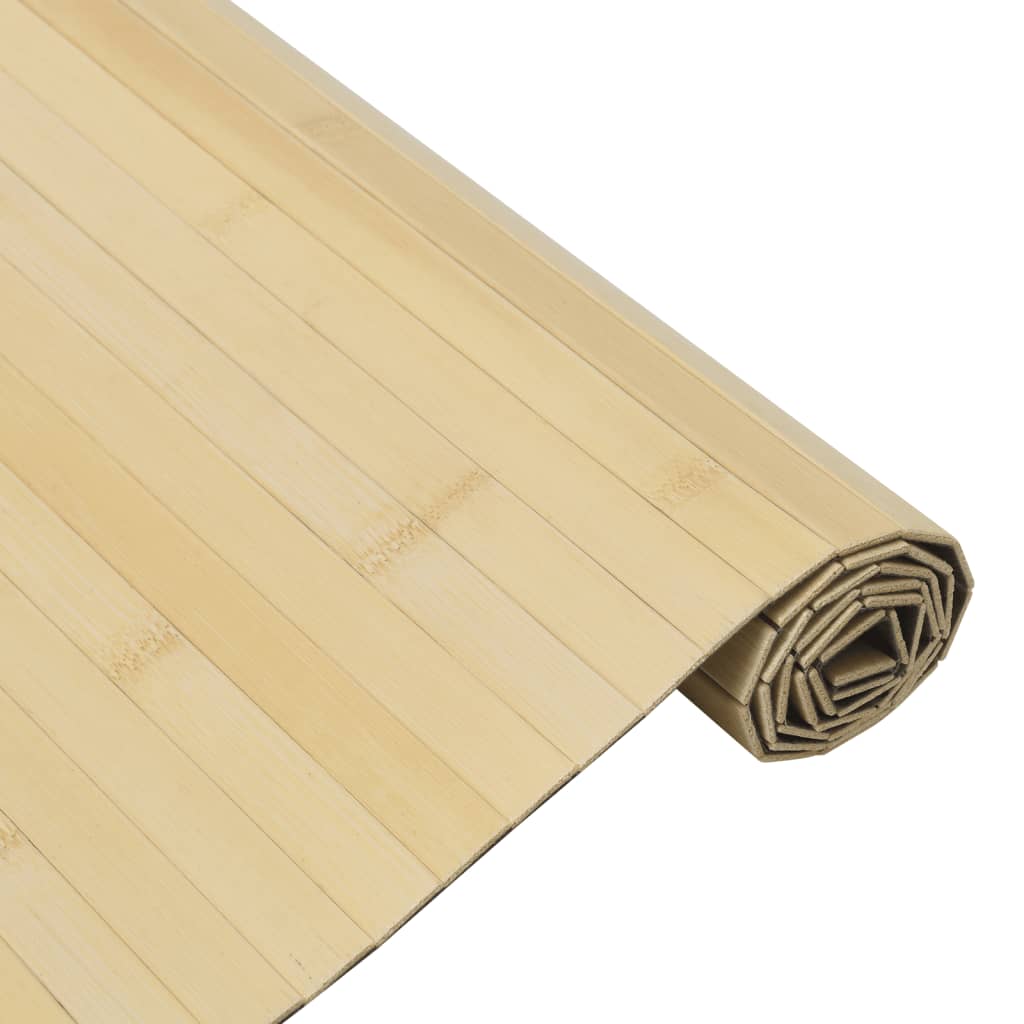 vidaXL Rug Rectangular Light Nature 100x500 cm Bamboo 4