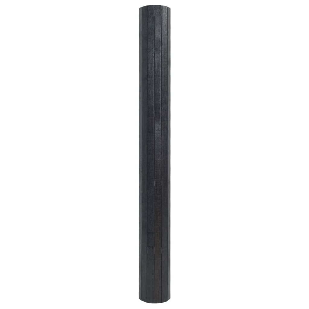 vidaXL Rug Rectangular Grey 100x500 cm Bamboo 3