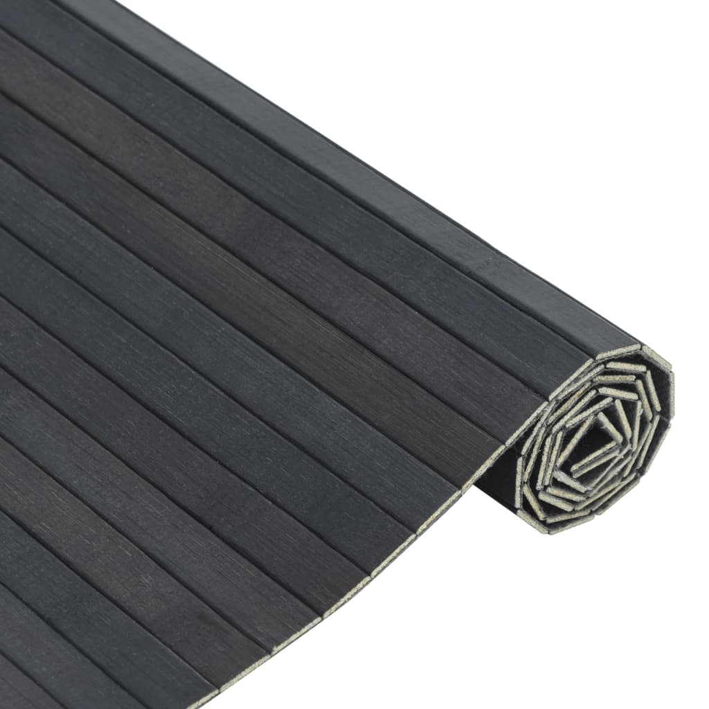 vidaXL Rug Rectangular Grey 100x500 cm Bamboo 4