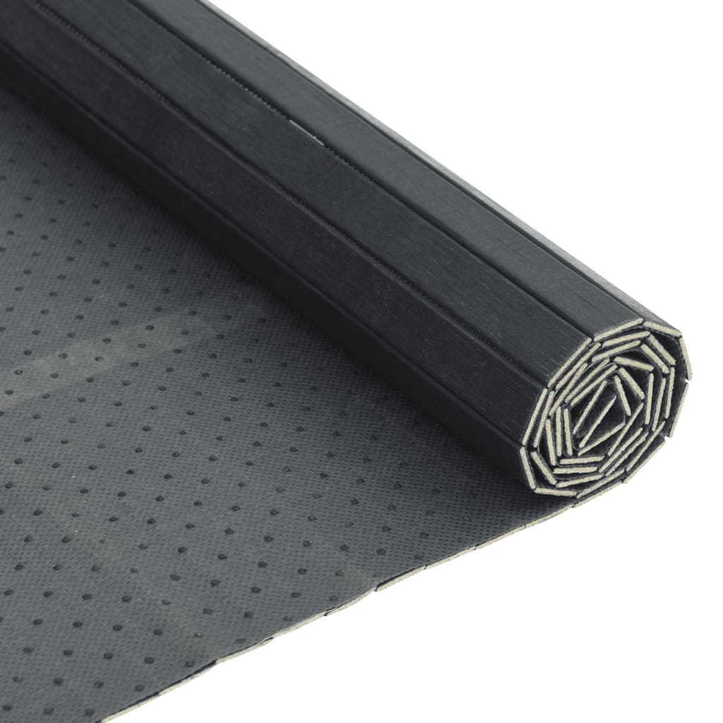 vidaXL Rug Rectangular Grey 100x500 cm Bamboo 5