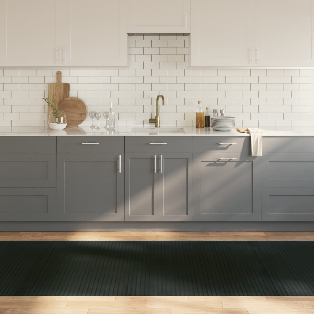 vidaXL Rug Rectangular Grey 100x500 cm Bamboo 1