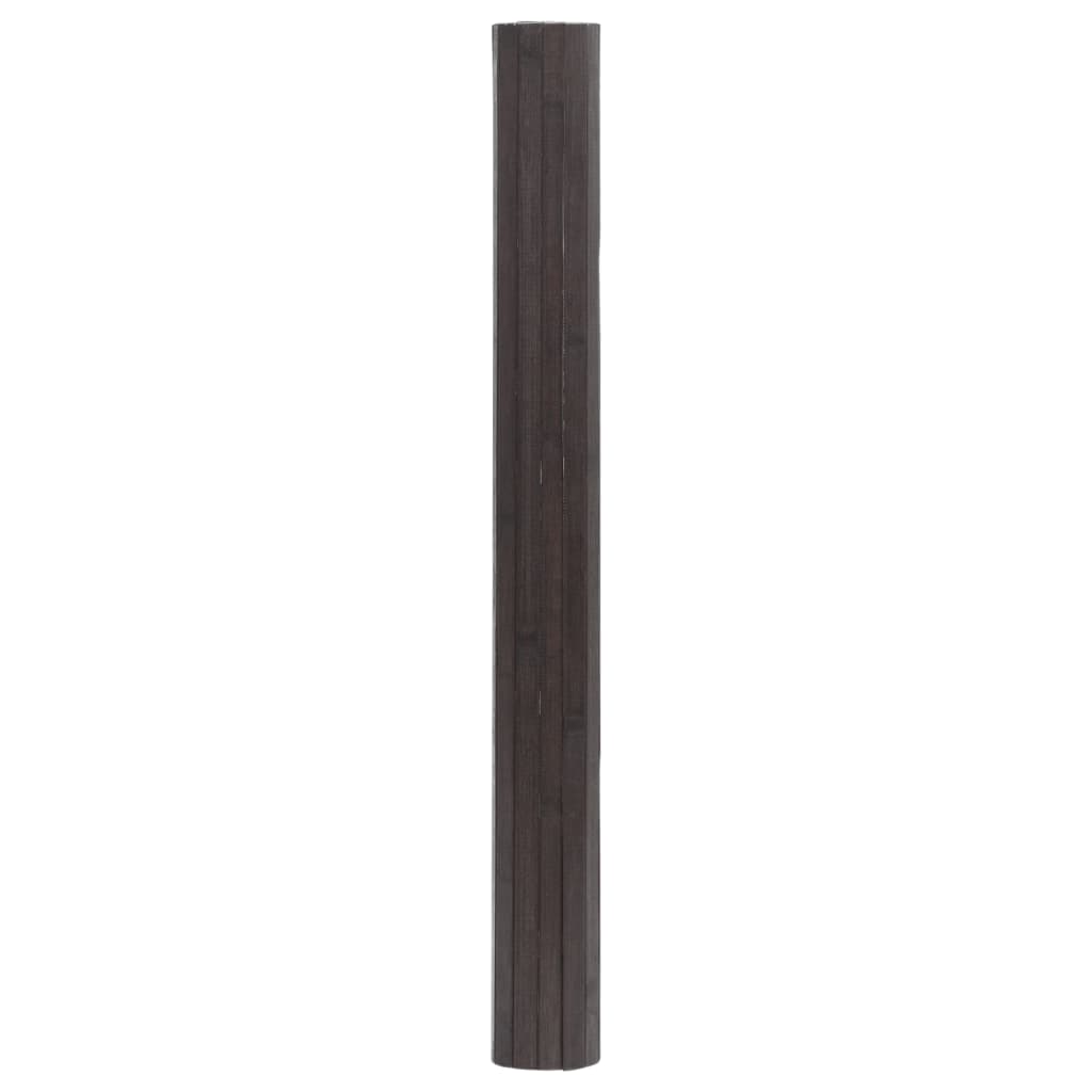 vidaXL Rug Rectangular Dark Brown 100x500 cm Bamboo 3