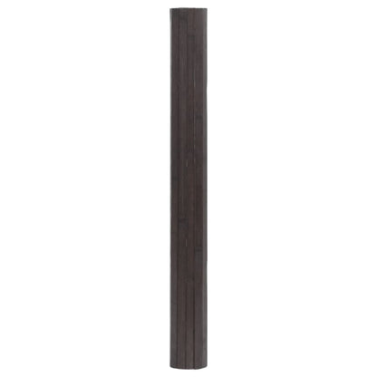 vidaXL Rug Rectangular Dark Brown 100x500 cm Bamboo 3
