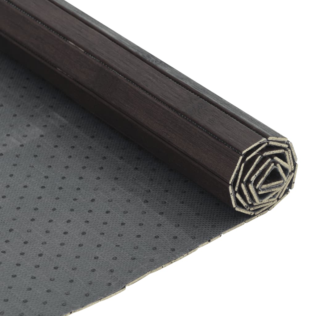 vidaXL Rug Rectangular Dark Brown 100x500 cm Bamboo 5