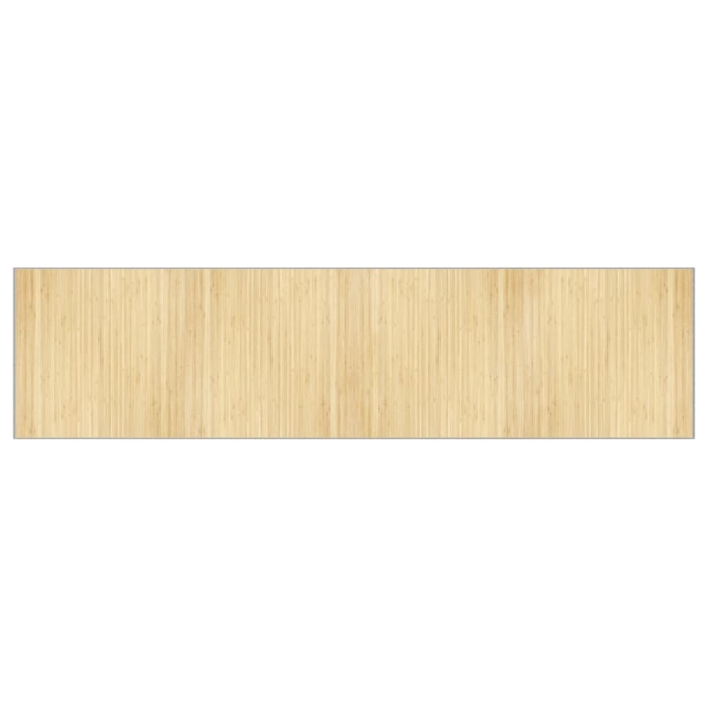 vidaXL Rug Rectangular Light Natural100x400 cm Bamboo 2