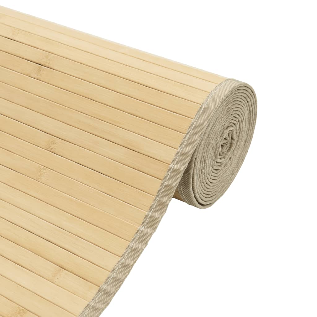 vidaXL Rug Rectangular Light Natural100x400 cm Bamboo 4