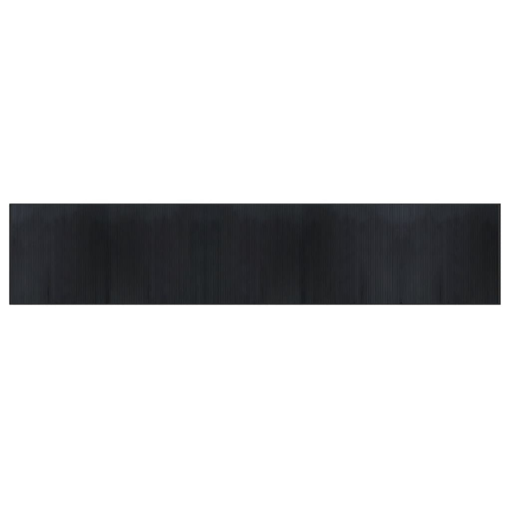 vidaXL Rug Rectangular Black100x500 cm Bamboo 2