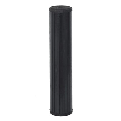 vidaXL Rug Rectangular Black100x500 cm Bamboo 3