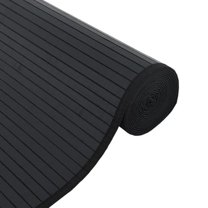 vidaXL Rug Rectangular Black100x500 cm Bamboo 4