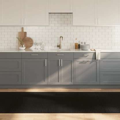 Rug Rectangular Bamboo Width 100 cm Black 1000 cm