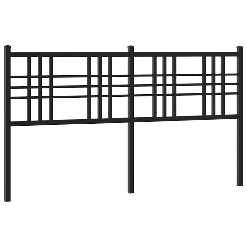 vidaXL Metal Replace Headboard Black 160cm 2