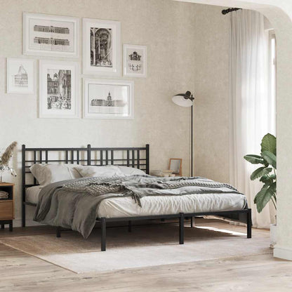 vidaXL Metal Replace Headboard Black 160cm 3