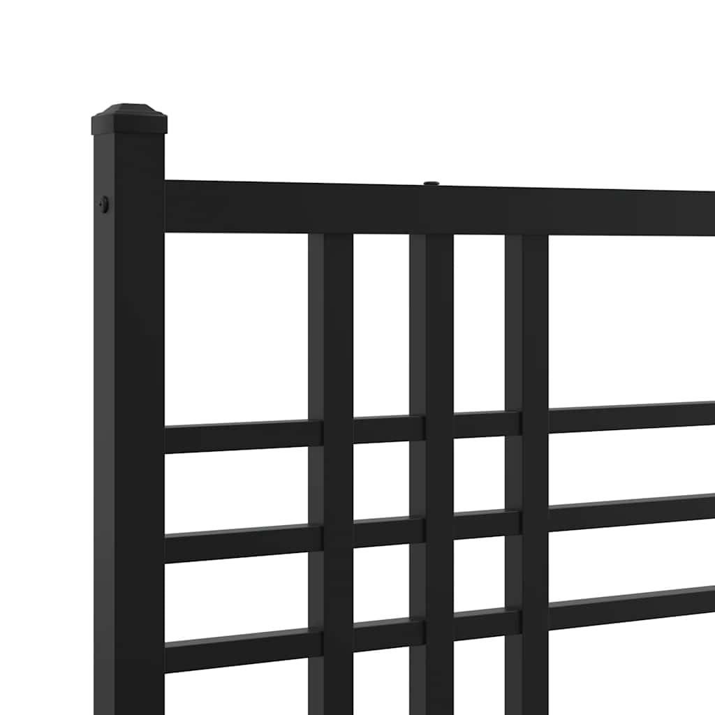 vidaXL Metal Replace Headboard Black 160cm 5