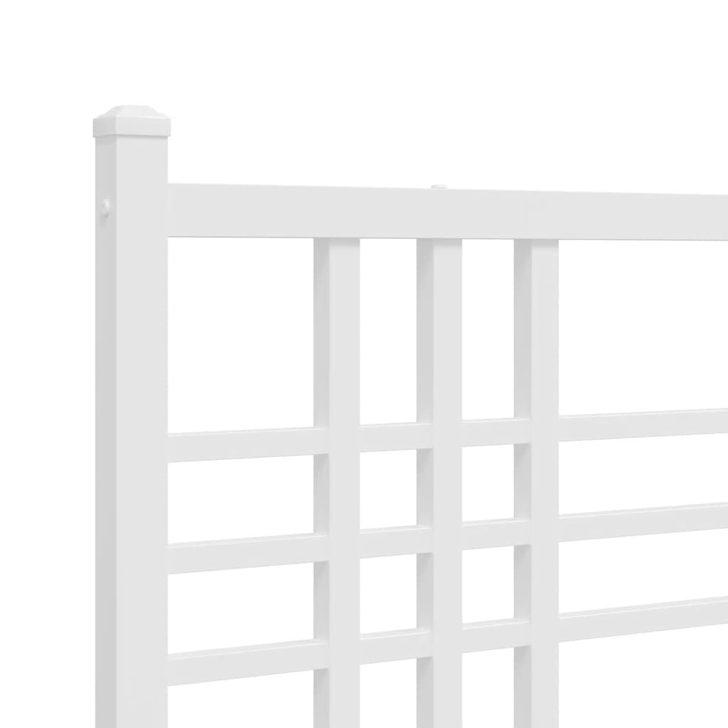 vidaXL Metal Replace Headboard White 160cm 5