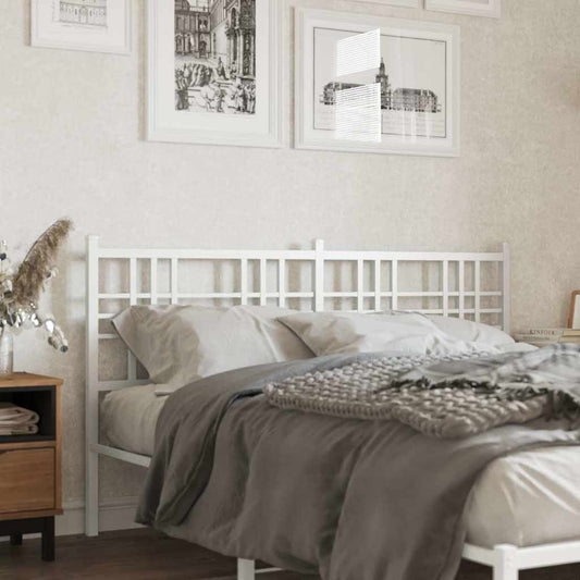 vidaXL Metal Replace Headboard White 160cm 1