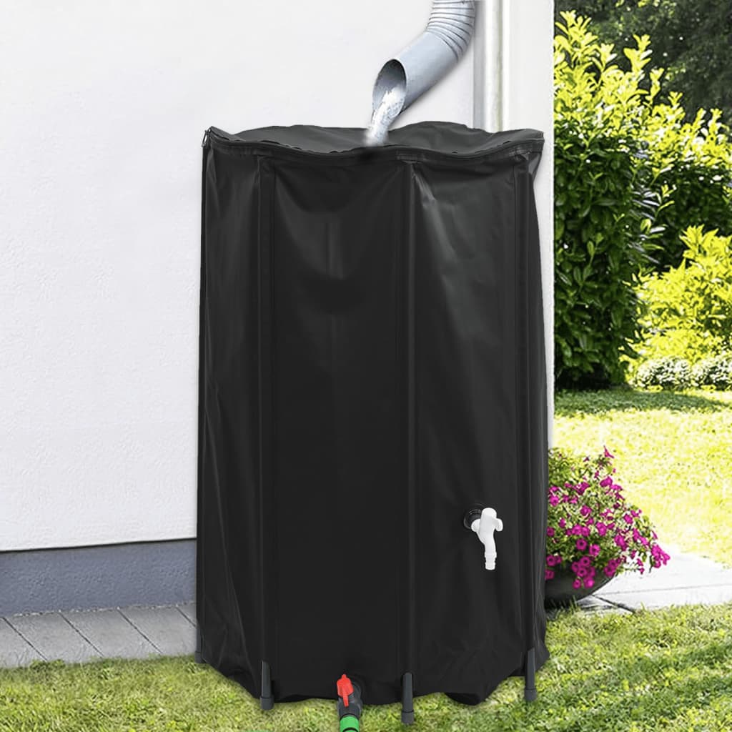 vidaXL Water Tank with Tap Foldable 500 L PVC 1