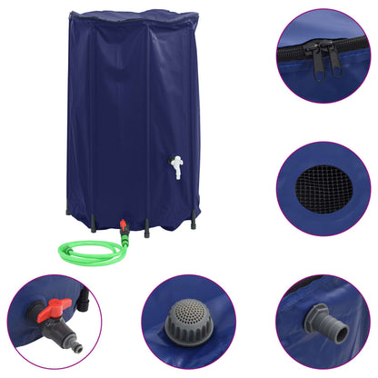vidaXL Water Tank with Tap Foldable 500 L PVC 2