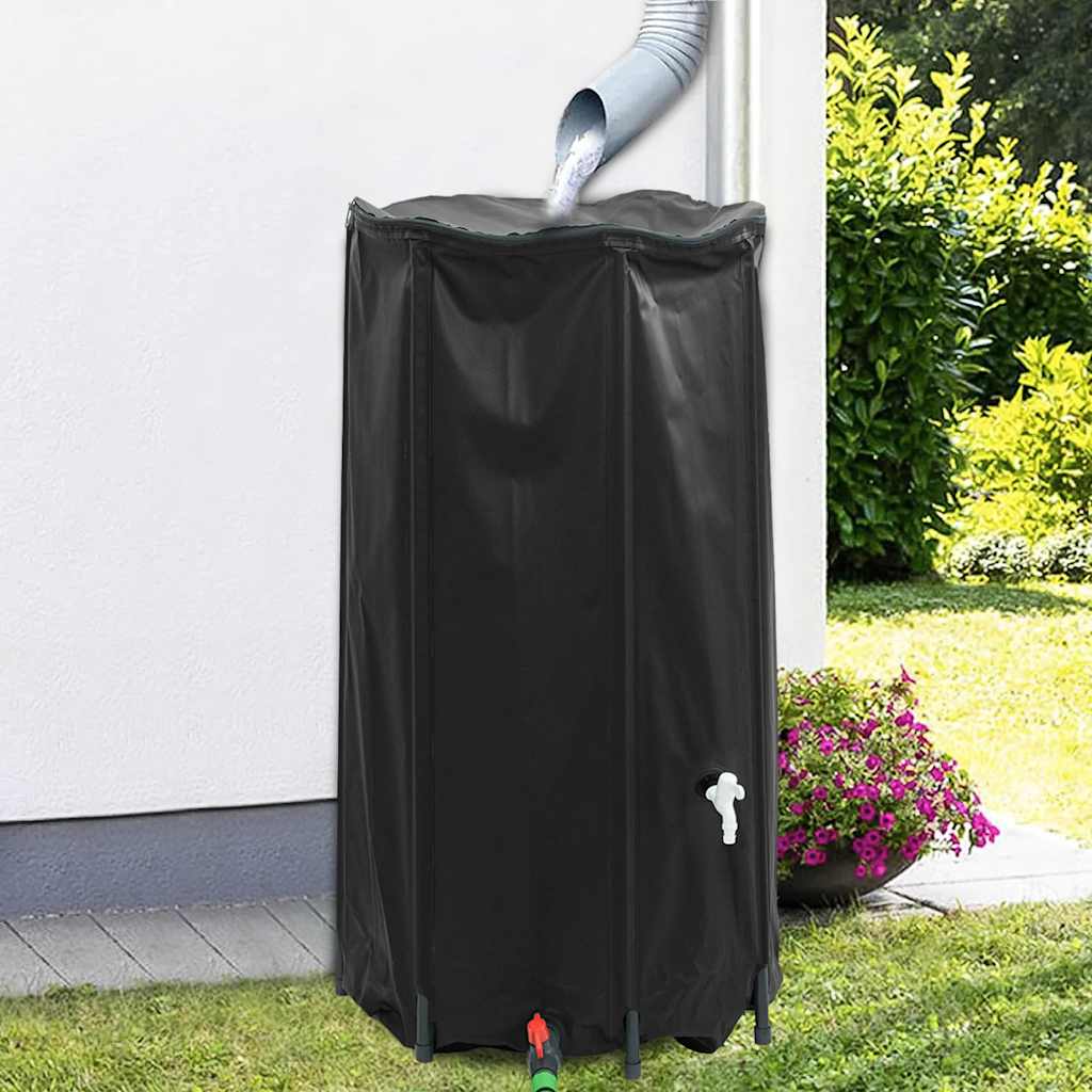 vidaXL Water Tank with Tap Foldable 250 L PVC 1