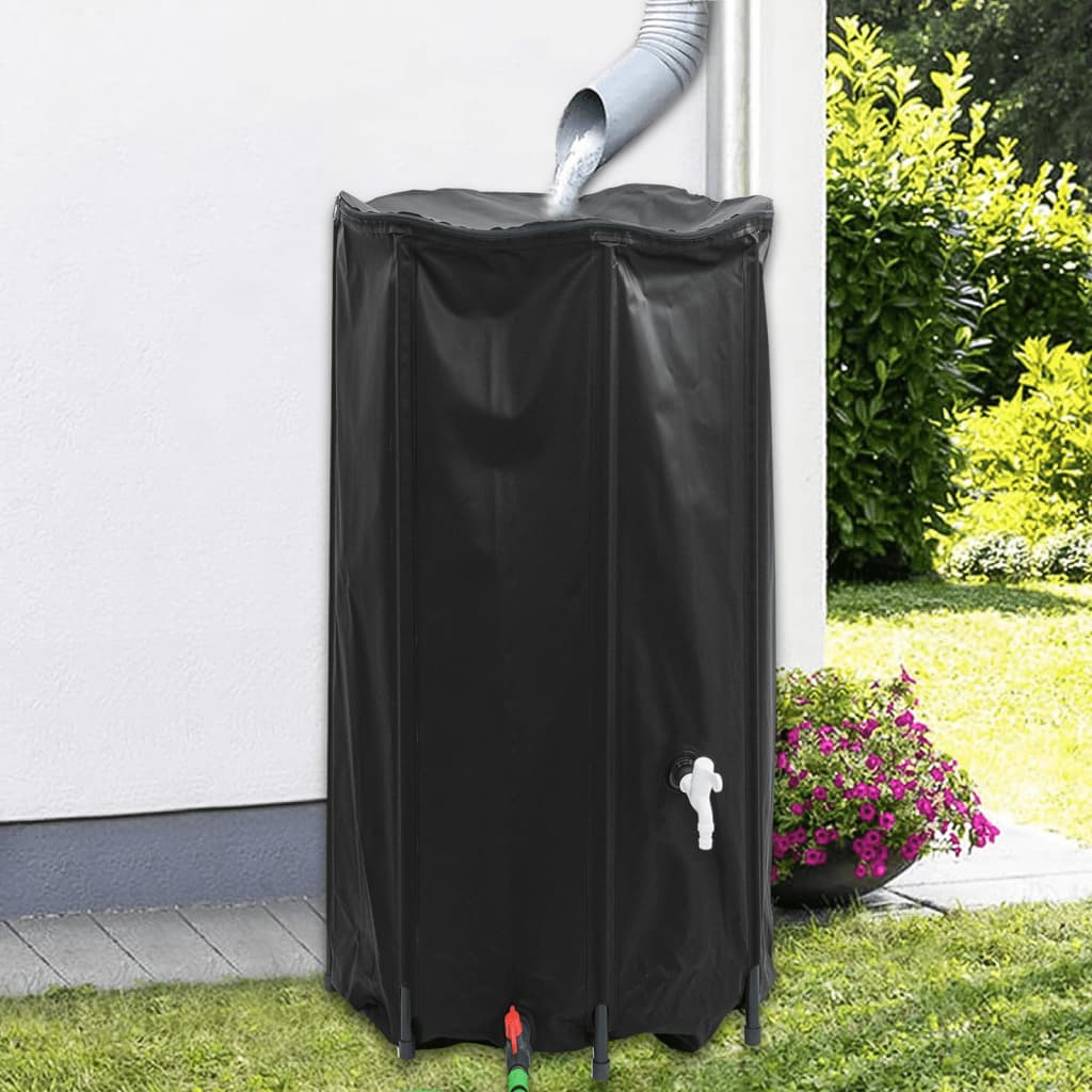 vidaXL Water Tank with Tap Foldable 380 L PVC 1